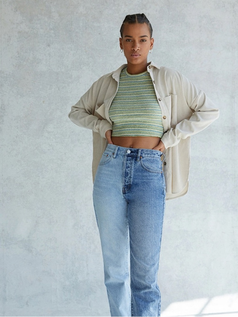 Pacsun Eco Two-Tone Blue Dad Jeans - Picture 3 of 9